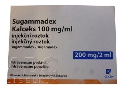 SUGAMMADEX KALCEKS 100 mg/mL Solução Injectável