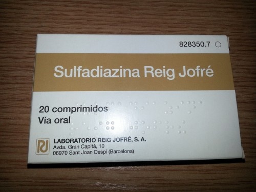 SULFADIAZINA REIG JOFRE 500 mg COMPRIMIDOS