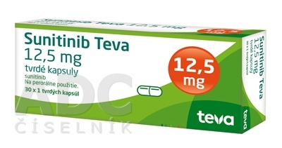 SUNITINIB TEVA 12,5 mg CÁPSULAS DURAS