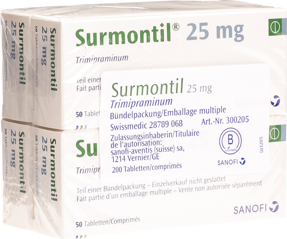 SURMONTIL 25 mg COMPRIMIDOS REVESTIDOS POR PELÍCULA