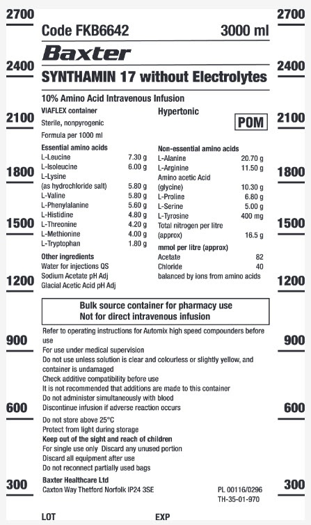 SYNTHAMIN 9 REFORMULADO SEM ELETRÓLITOS SOLUÇÃO PARA PERFUSÃO
