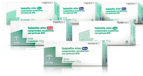 TADALAFILO ALTER 5 mg COMPRIMIDOS REVESTIDOS POR PELÍCULA