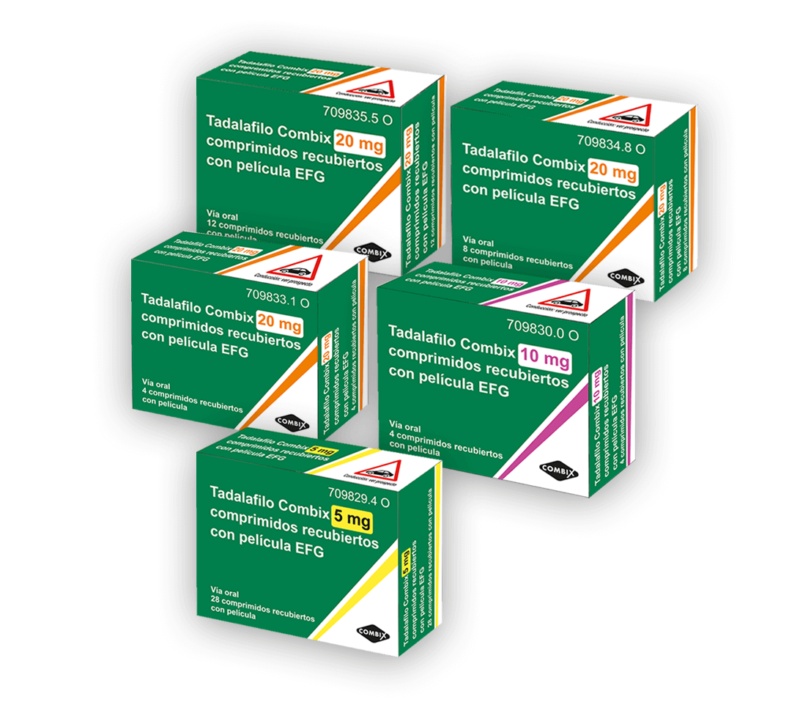 TADALAFILO COMBIX 5 mg COMPRIMIDOS REVESTIDOS POR PELÍCULA