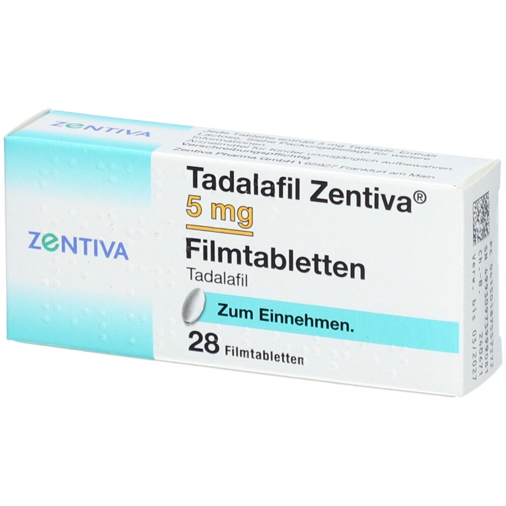 TADALAFILO Zentiva 5 mg COMPRIMIDOS REVESTIDOS POR PELÍCULA