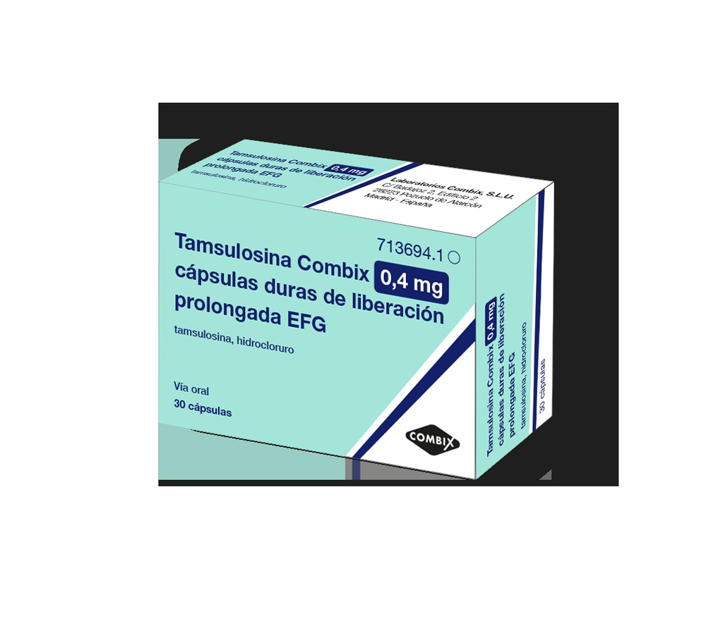 TAMSULOSINA COMBIX 0,4 mg CÁPSULAS DE LIBERTAÇÃO PROLONGADA DURAS