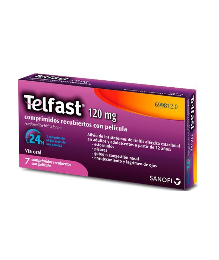 TELFAST 120 mg COMPRIMIDOS REVESTIDOS POR PELÍCULA