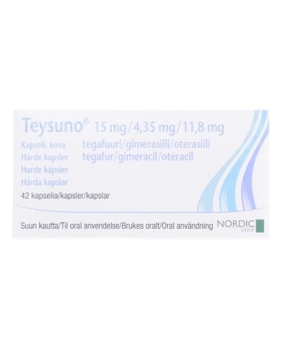TEYSUNO 15 mg/4,35 mg/11,8 mg CÁPSULAS DURAS