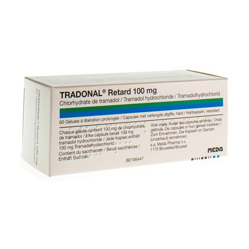 TRADONAL RETARD 100 mg CÁPSULAS DURAS DE LIBERTAÇÃO PROLONGADA