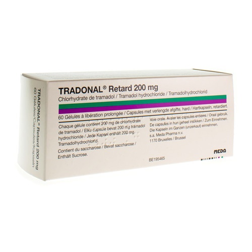 TRADONAL RETARD 200 mg CÁPSULAS DURAS DE LIBERTAÇÃO PROLONGADA