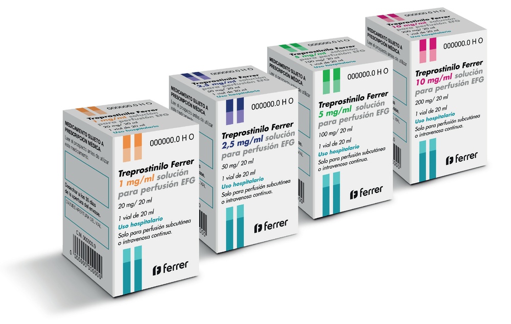 TREPROSTINILO FERRER 1 mg/ml SOLUÇÃO PARA PERFUSÃO