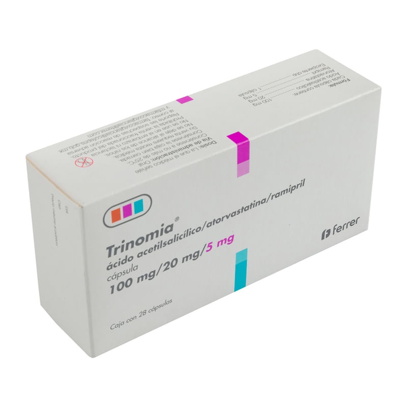 TRINOMIA 100mg/20mg/5mg CÁPSULAS DURAS