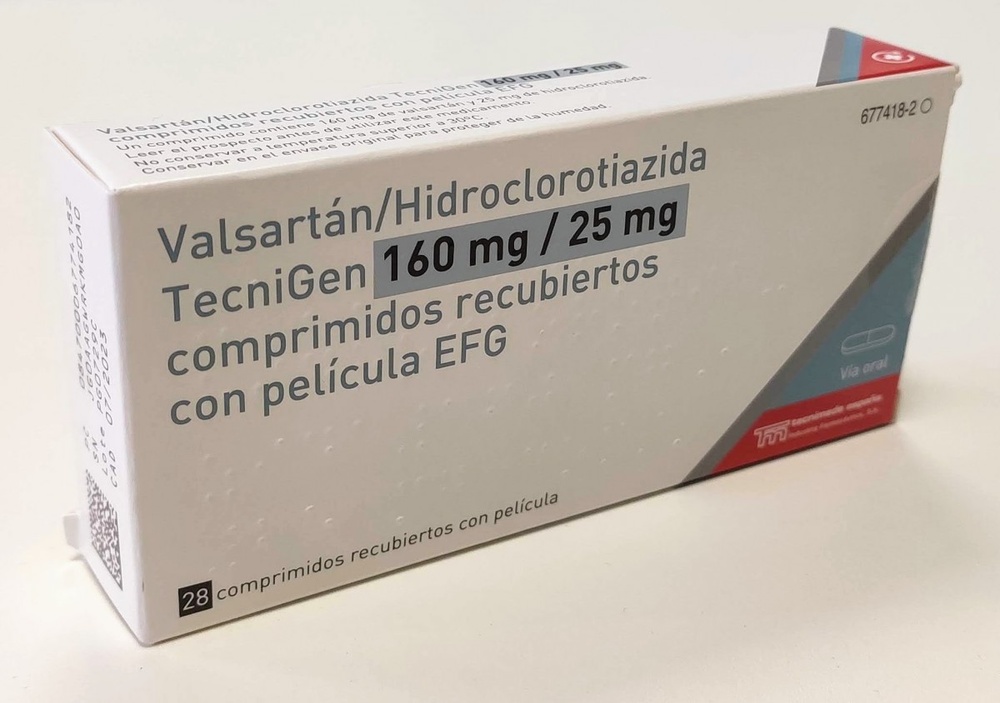 VALSARTAN HIDROCLOROTIAZIDA ALTER 160 mg/25 mg COMPRIMIDOS REVESTIDOS POR PELÍCULA
