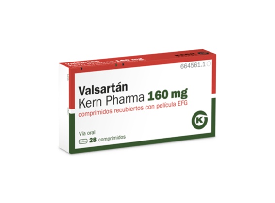 VALSARTAN KERN PHARMA 160 mg COMPRIMIDOS REVESTIDOS POR PELÍCULA