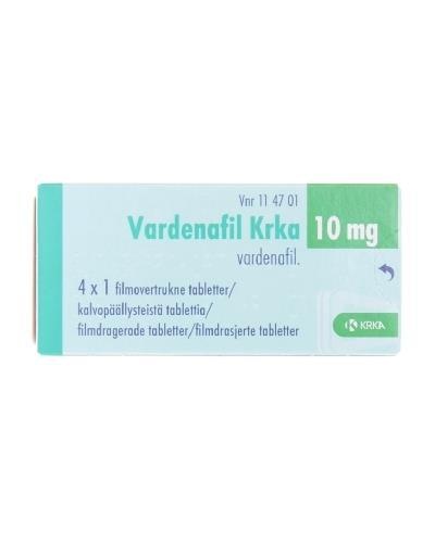 VARDENAFILO KRKA 10 mg COMPRIMIDOS REVESTIDOS POR PELÍCULA