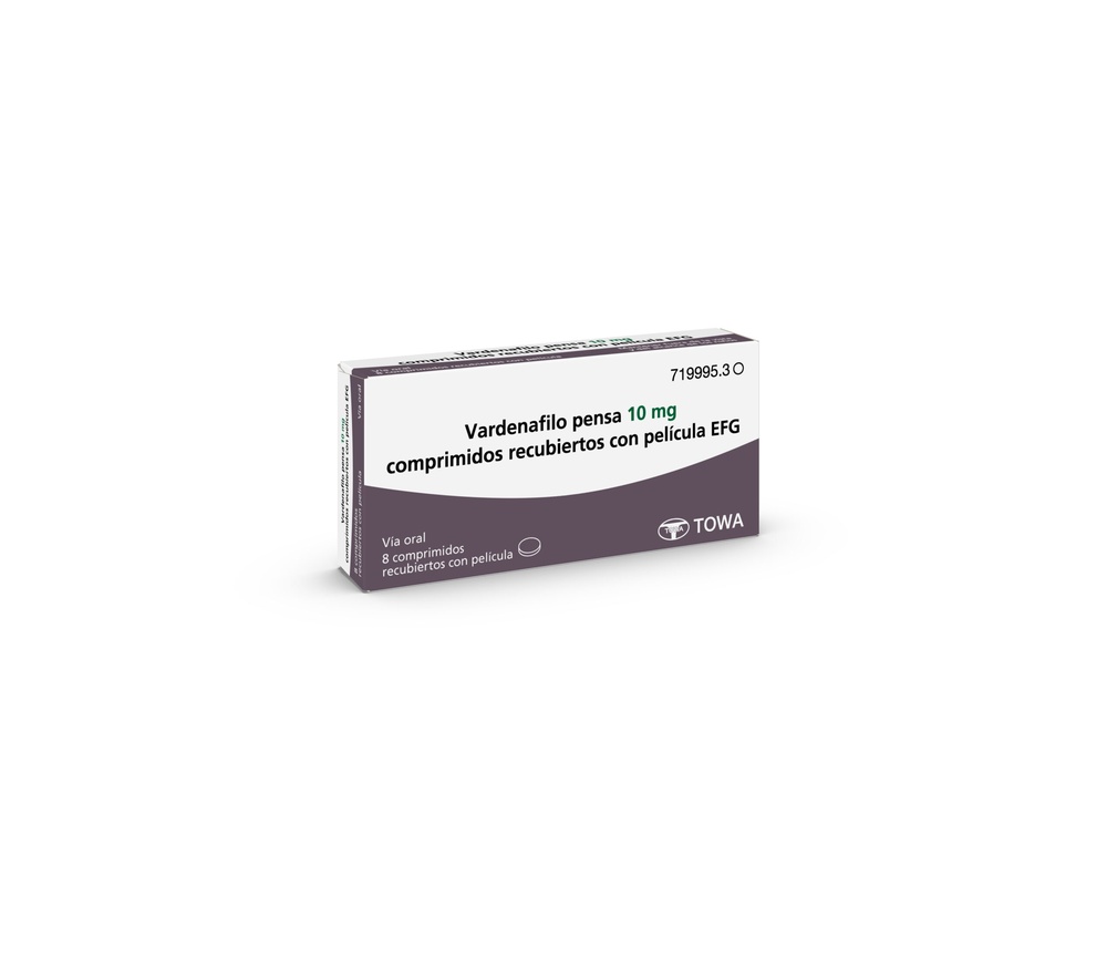 VARDENAFILO PENSA 10 mg COMPRIMIDOS REVESTIDOS POR PELÍCULA