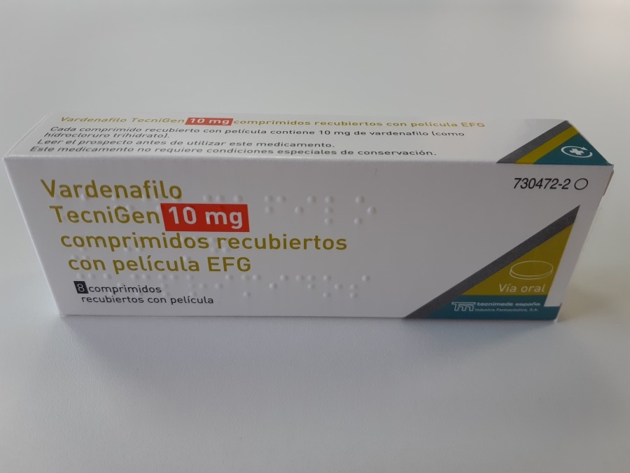 VARDENAFILO QUALIGEN 10 mg COMPRIMIDOS REVESTIDOS POR PELÍCULA