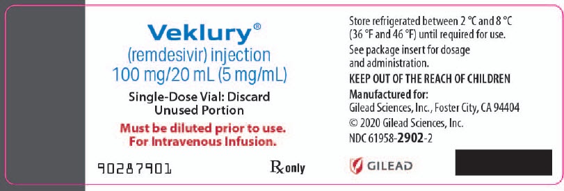VEKLURY 100 mg PÓ PARA CONCENTRADO PARA SOLUÇÃO PARA PERFUSÃO