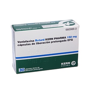 VENLAFAXINA RETARD KERN PHARMA 150 mg CÁPSULAS DURAS DE LIBERTAÇÃO PROLONGADA
