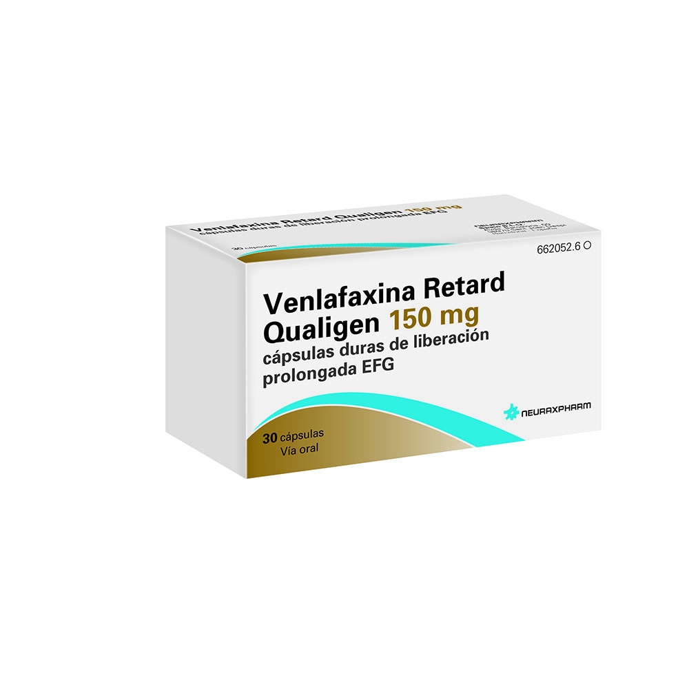 VENLAFAXINA RETARD QUALIGEN 150 mg CÁPSULAS DURAS DE LIBERAÇÃO PROLONGADA