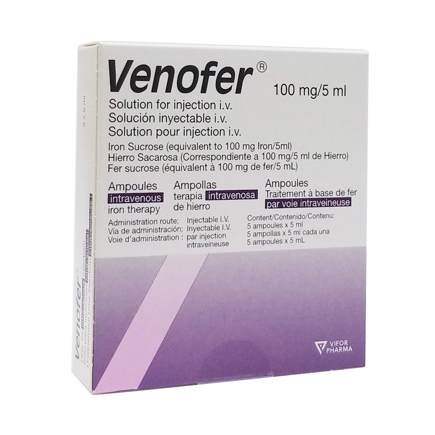 VENOFER 20 mg/ml SOLUÇÃO INJETÁVEL OU CONCENTRADO PARA SOLUÇÃO PARA PERFUSÃO
