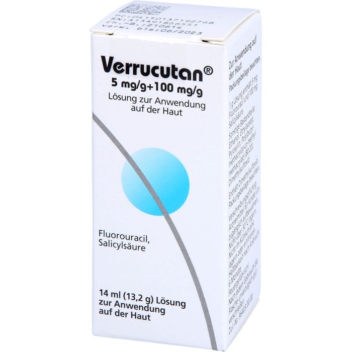 VERRUCUTAN 5 mg/g + 100 mg/g SOLUÇÃO CUTÂNEA