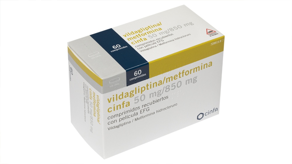 VILDAGLIPTINA/METFORMINA INTAS 50 mg/850 mg COMPRIMIDOS REVESTIDOS POR PELÍCULA