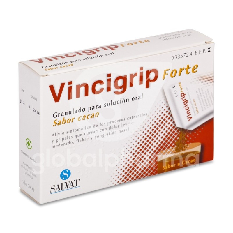 VINCIGRIP FORTE GRÂNULOS PARA SOLUÇÃO ORAL, SABOR CHOCOLATE