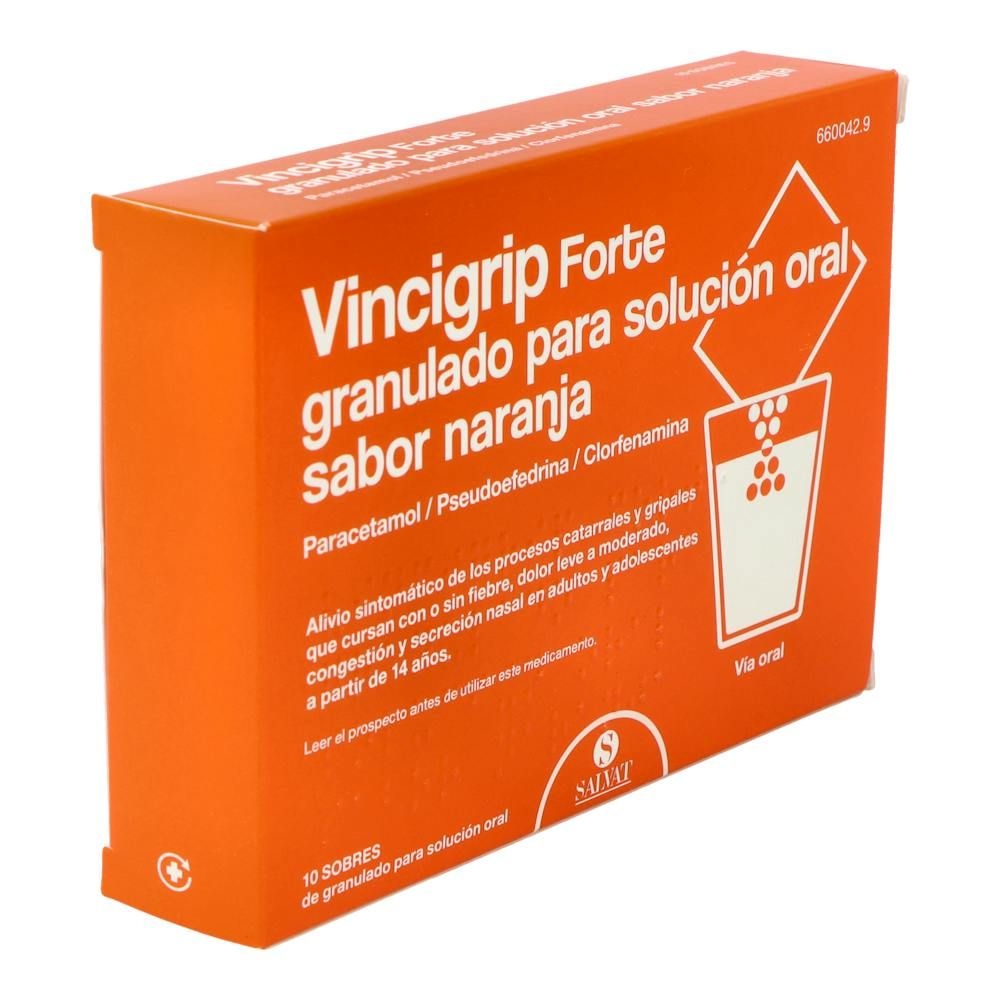 VINCIGRIP FORTE GRÂNULOS PARA SOLUÇÃO ORAL, SABOR LARANJA