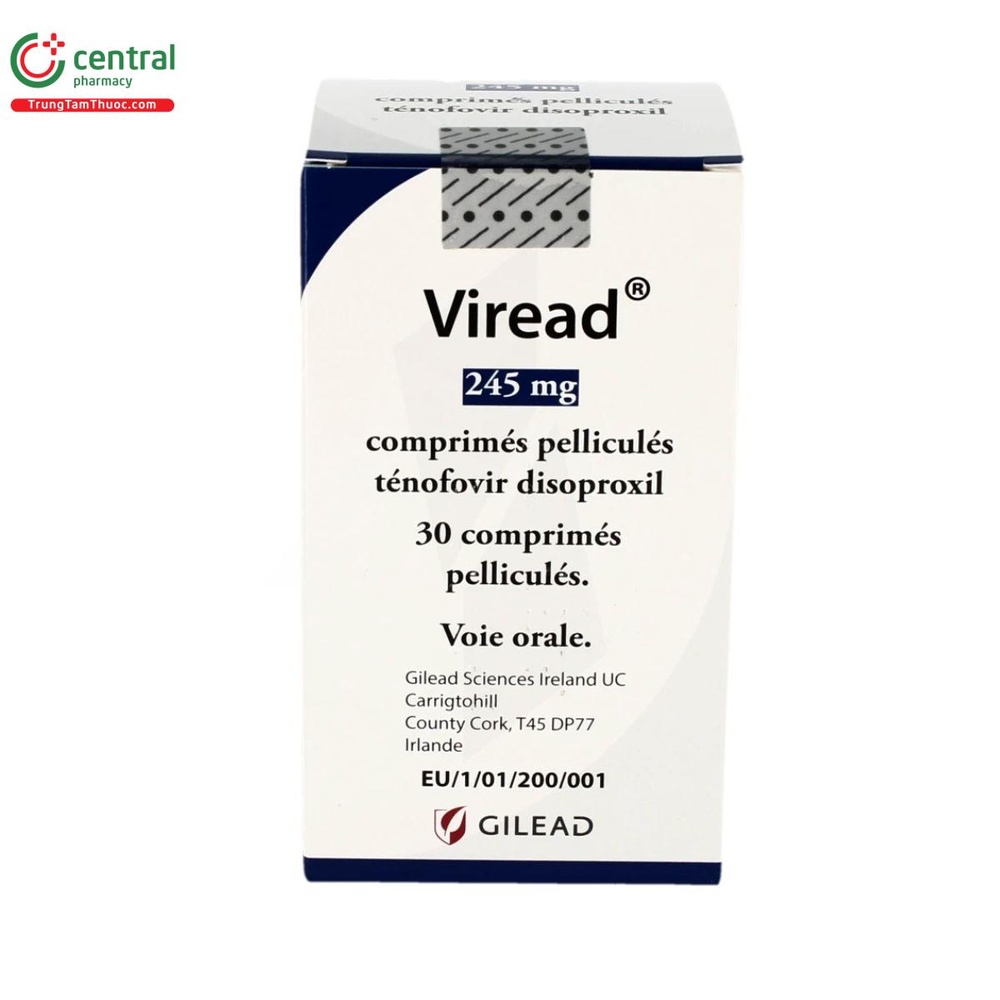 VIREAD 245 mg COMPRIMIDOS REVESTIDOS POR PELÍCULA