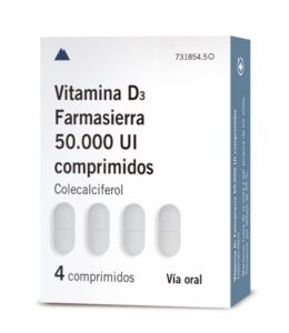 VITAMINA D3 FARMASIERRA 50.000 UI COMPRIMIDOS
