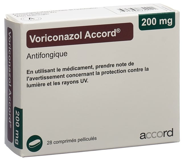 Voriconazol Accord 200 mg comprimidos revestidos por película