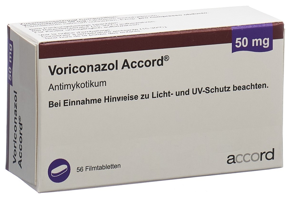 Voriconazol Accord 50 mg comprimidos revestidos por película