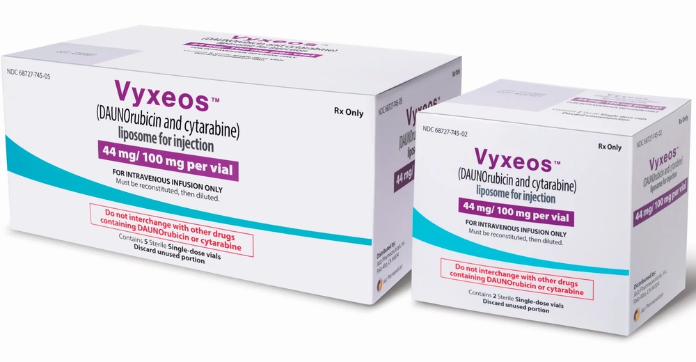 VYXEOS LIPOSSOMAL 44 mg/100 mg PÓ PARA CONCENTRADO PARA SOLUÇÃO PARA PERFUSÃO