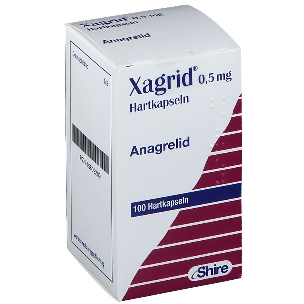 XAGRID 0,5 mg CÁPSULAS DURAS