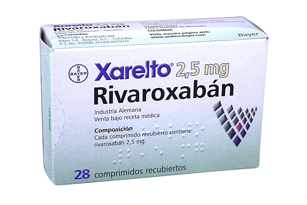 XARELTO 2,5 mg COMPRIMIDOS REVESTIDOS POR PELÍCULA