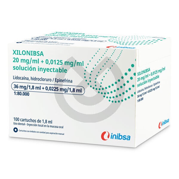 XILONIBSA 20 mg/ml + 0,0125 mg/ml SOLUÇÃO INJETÁVEL