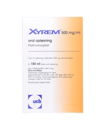 XYREM 500 mg/mL SOLUÇÃO ORAL
