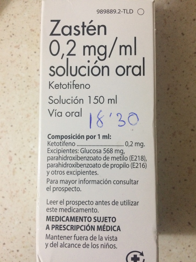 ZASTEN 0,2 mg/ml SOLUÇÃO ORAL