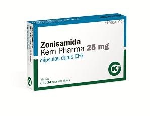 ZONISAMIDA KERN PHARMA 25 mg CÁPSULAS DURAS