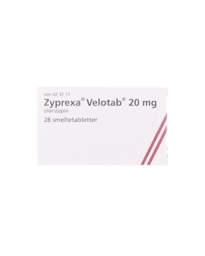 ZYPREXA VELOTAB 20 mg COMPRIMIDOS ORODISPERSÍVEIS